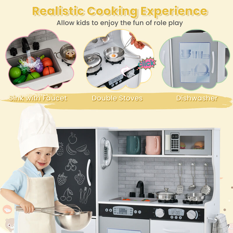 Toddler Pretend Play Kitchen for Boys & Girls – Interactive Toy Kitchen Set for Learning & Fun