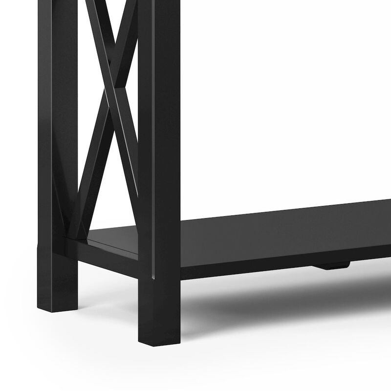 Simpli Home Kitchener Solid Wood Console Sofa Table In Black