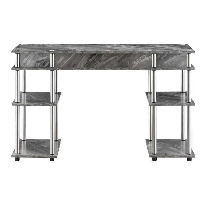 Convenience Concepts Designs2Go No Tools Student Desk, Gray Marble