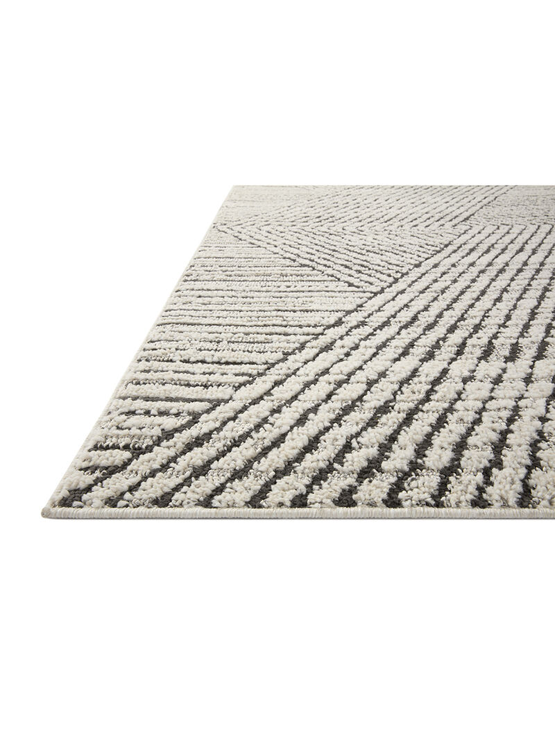 Fabian FAB06 Charcoal/Ivory 4' x 6' Rug
