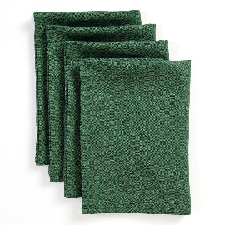 Solino Home 100% Pure Linen Dinner Napkins 20 x 20 Inch Set of 4 | Athena