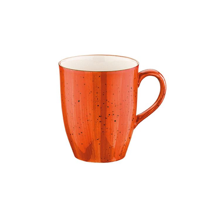 Terracota dia.3.25" h:4.25" 11 oz. Round Terracotta Porcelain Mug (Set of 4)