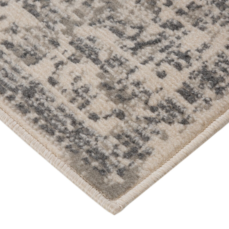Alpine Dale Medium Gray Medallion Area Rug 7'10" x 10'2"