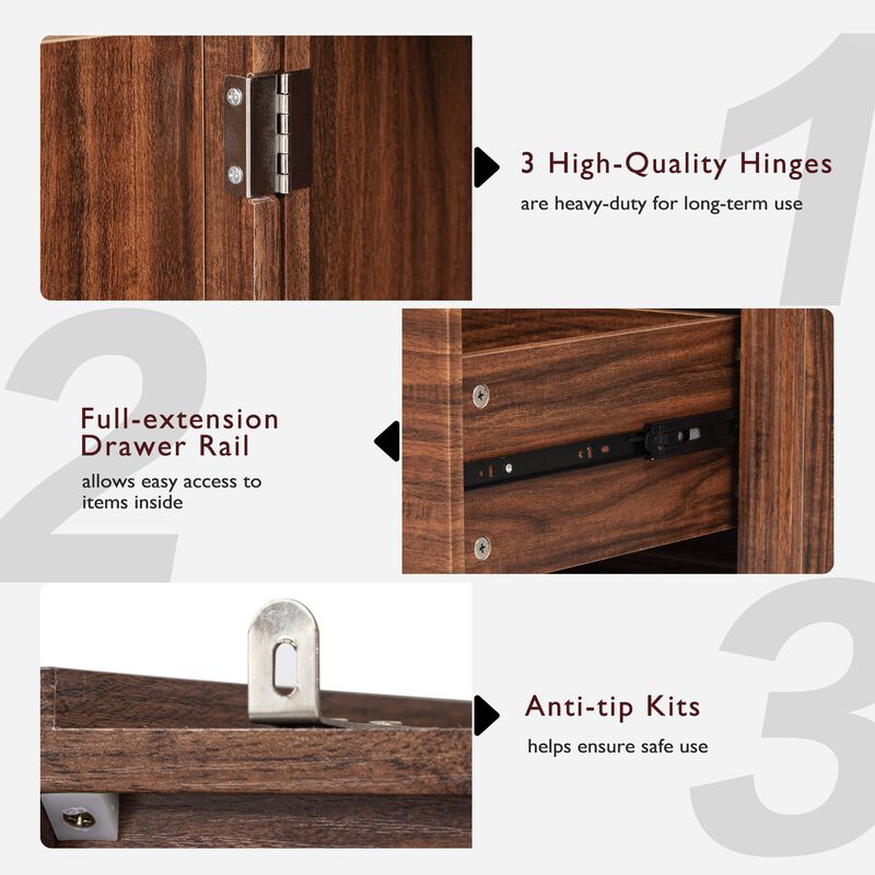 Merax Farmhouse Kitchen Pantry Cupboard Cabinet