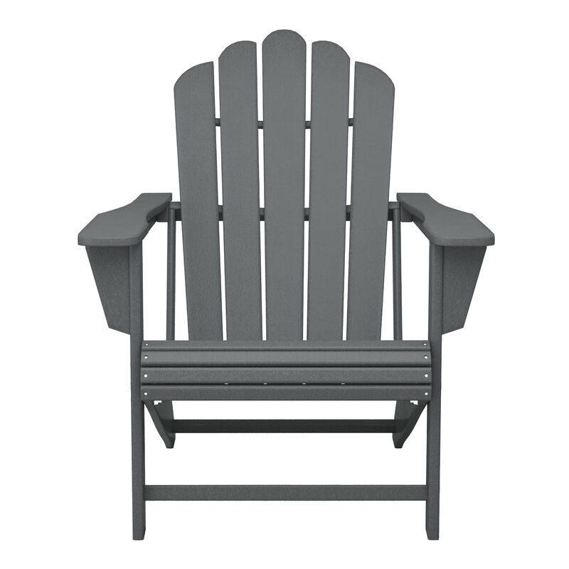 WestinTrends 3-Piece Adirondack Chairs with Cup Holders and Coffee Table Set