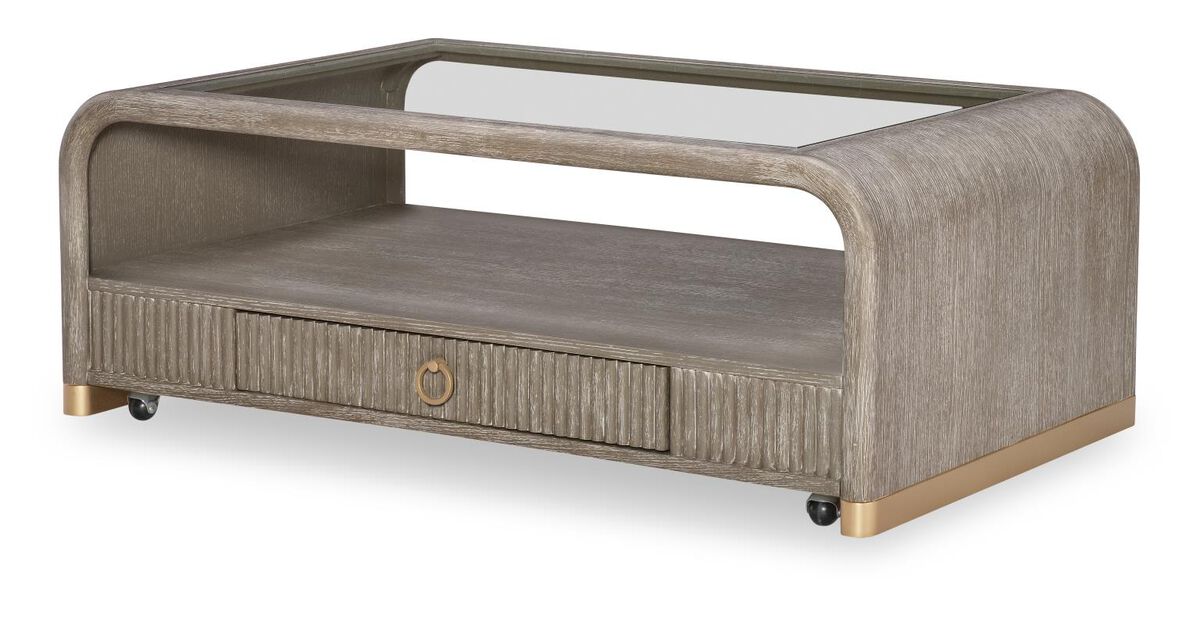 Miramar Glass Top Cocktail Table
