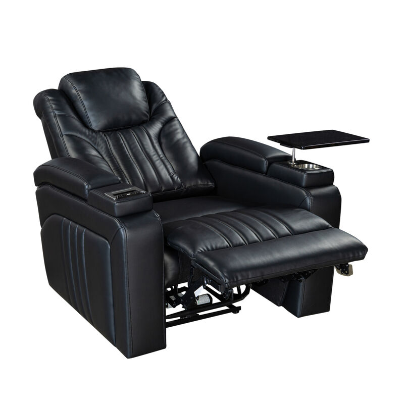 Power Recliner with Adjustable Headrest and Charging Options