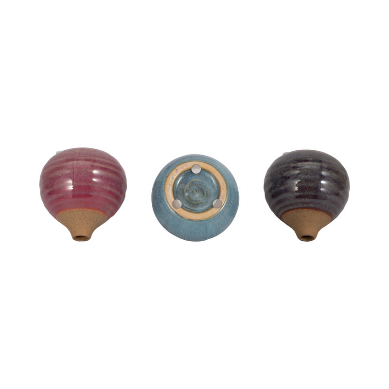 Glazed Bud Vases Set