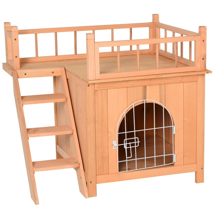 Feline Treehouse: 2-Story Outdoor Cat Sanctuary with Balcony