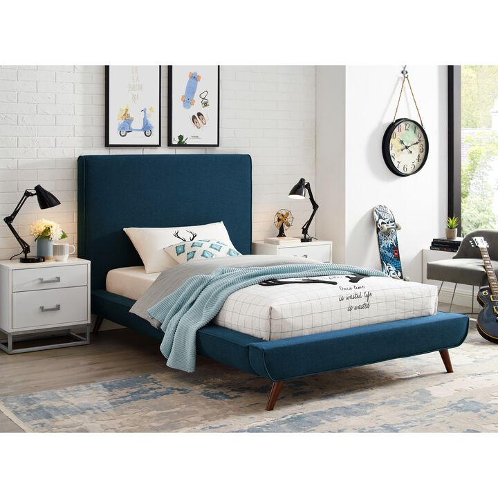 Loft Lyfe Eliezer Linen Upholstered Platform Bed