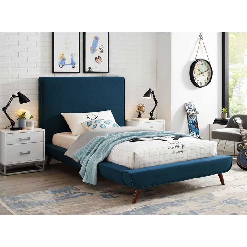 Loft Lyfe Eliezer Linen Upholstered Platform Bed