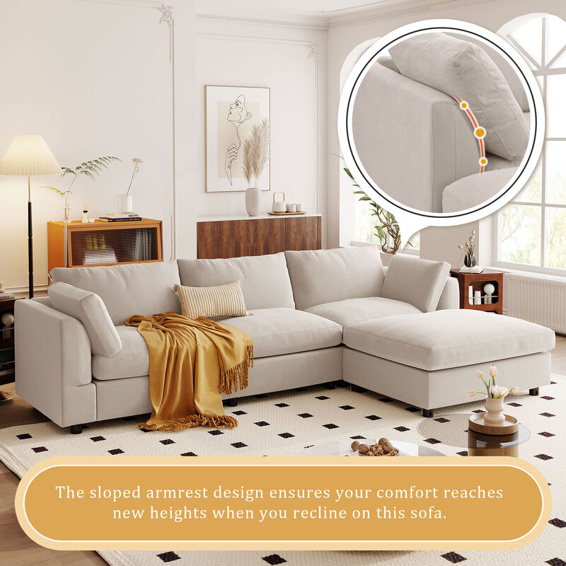 Merax Upholstery Convertible Sectional Sofa