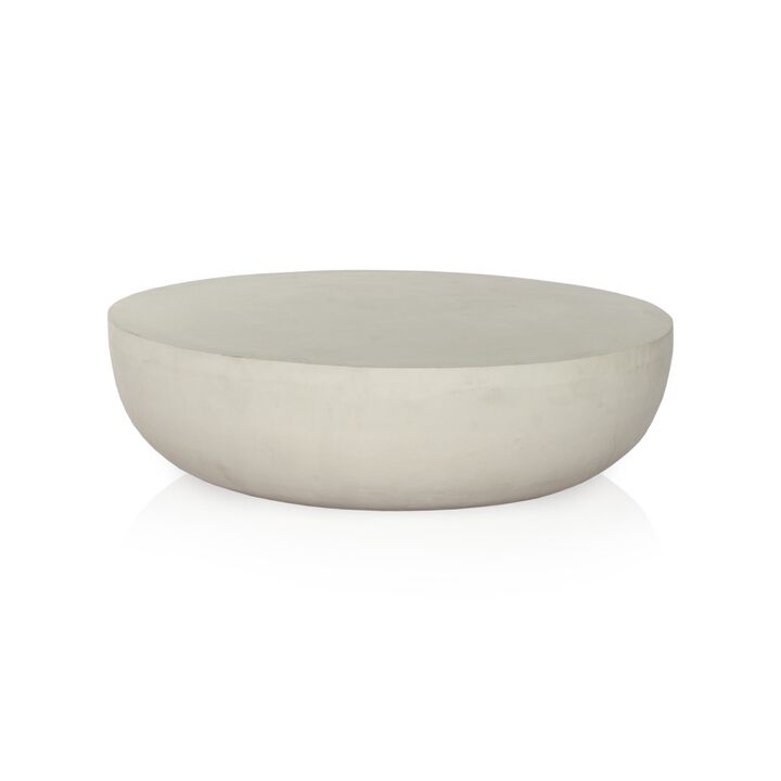 Basil Outdoor 48" Coffee Table - Matte White