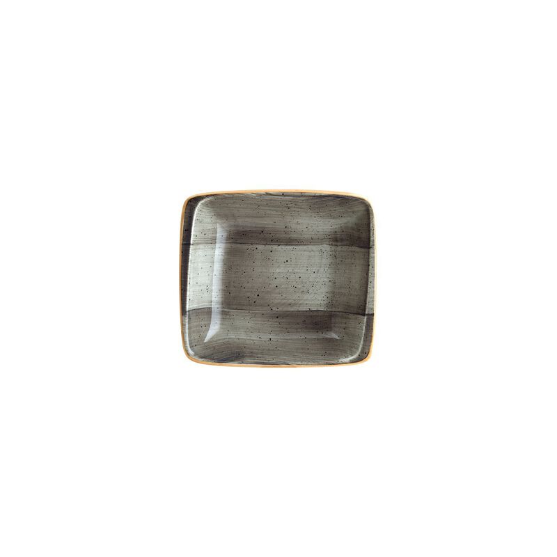 Space 7.5" x 6.5" x h:2" 20 oz. Square Grey Porcelain Bowl