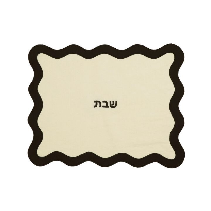 TOV Sea Blue Wavy Challah Cover