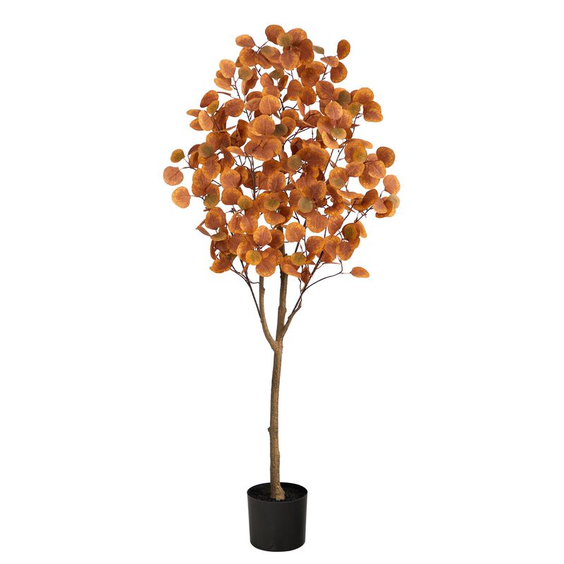 Hivvago 5 Feet Autumn Eucalyptus Artificial Tree