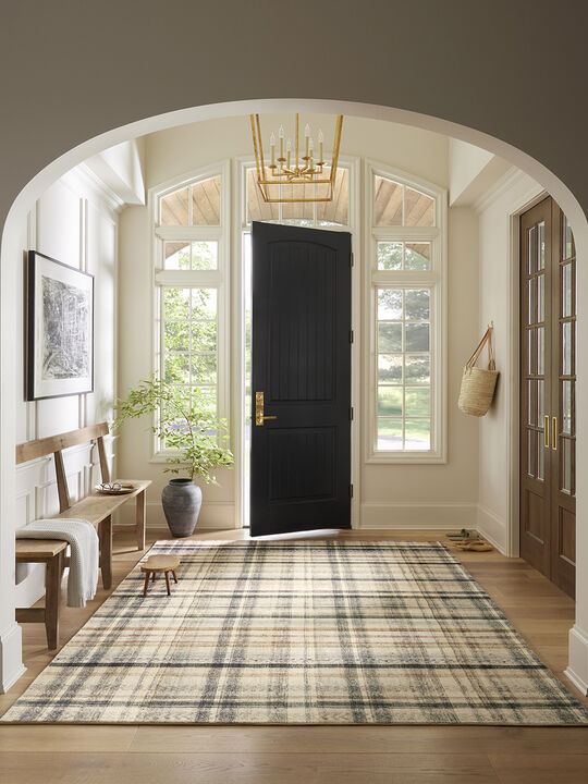 Humphrey HUM02 Ivory/Multi 18" x 18" Sample Rug