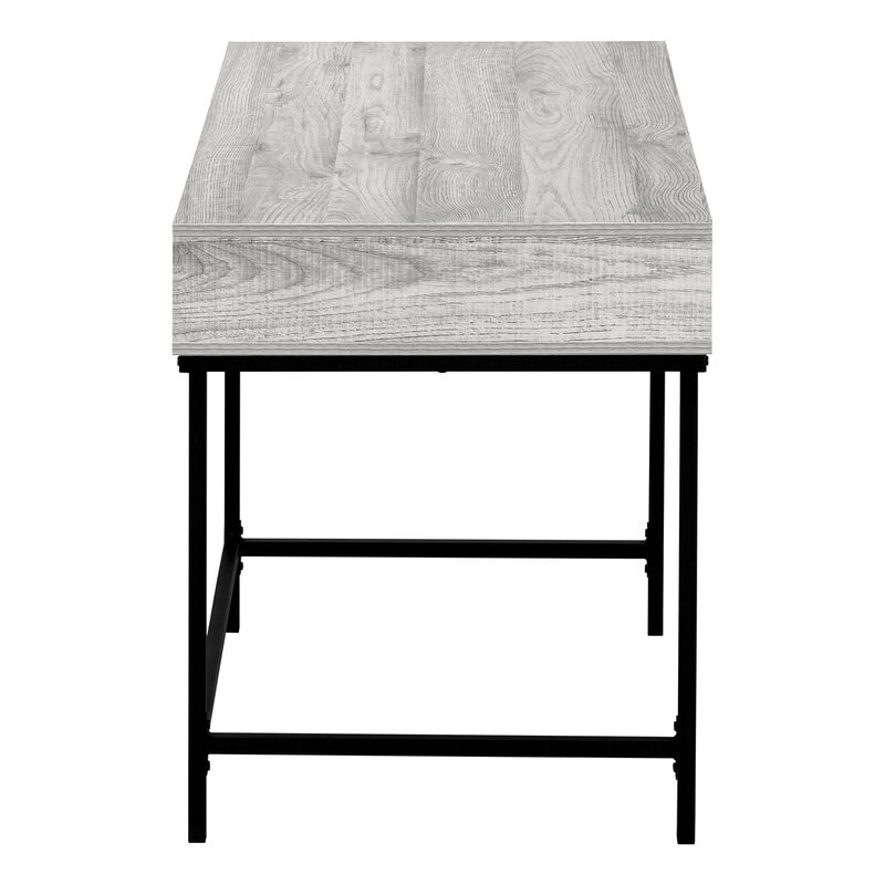 Monarch Specialties I 7553 Computer Desk, Home Office, Laptop, Storage Drawers, 48"L, Work, Metal, Laminate, Grey, Black, Contemporary, Modern