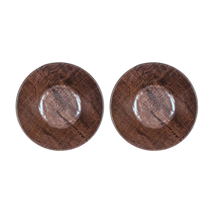 Turgla Composite dia.7.5" h:2.25" 32 oz. Round Brown Composite Bowl (Set of 2)