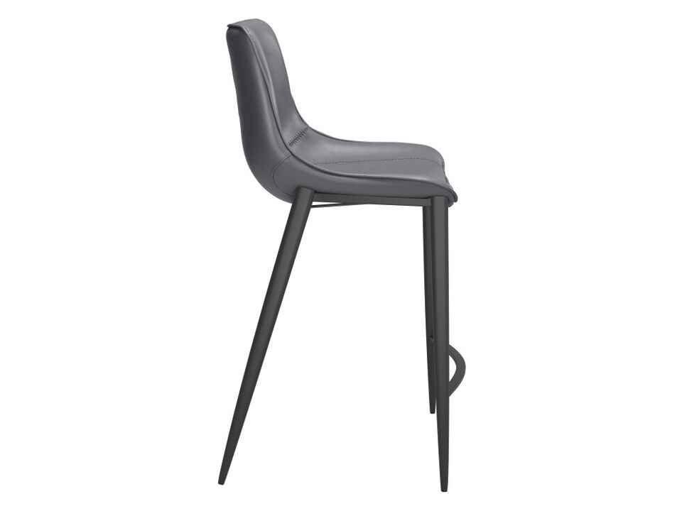 Magnus Counter Stool (Set of 2) Dark Gray & Black
