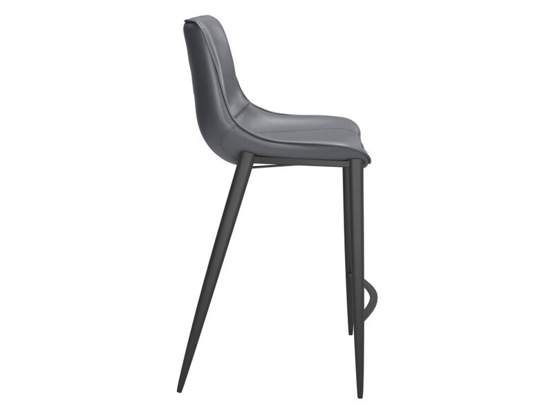 Magnus Counter Stool (Set of 2) Dark Gray & Black