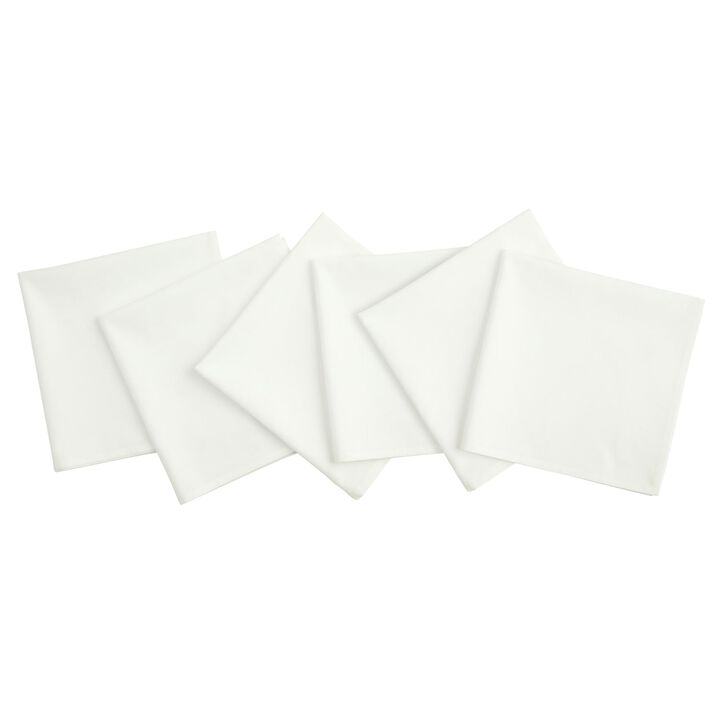 Solino Home Cotton Linen 20 x 20 Inch Dinner Napkins Set of 6 | Dru - Cotton Linen Plain