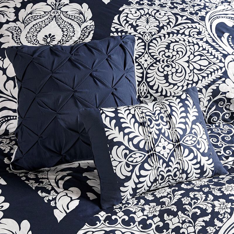 Gracie Mills Muriel Damask Delight 6-Piece Duvet Cover Set