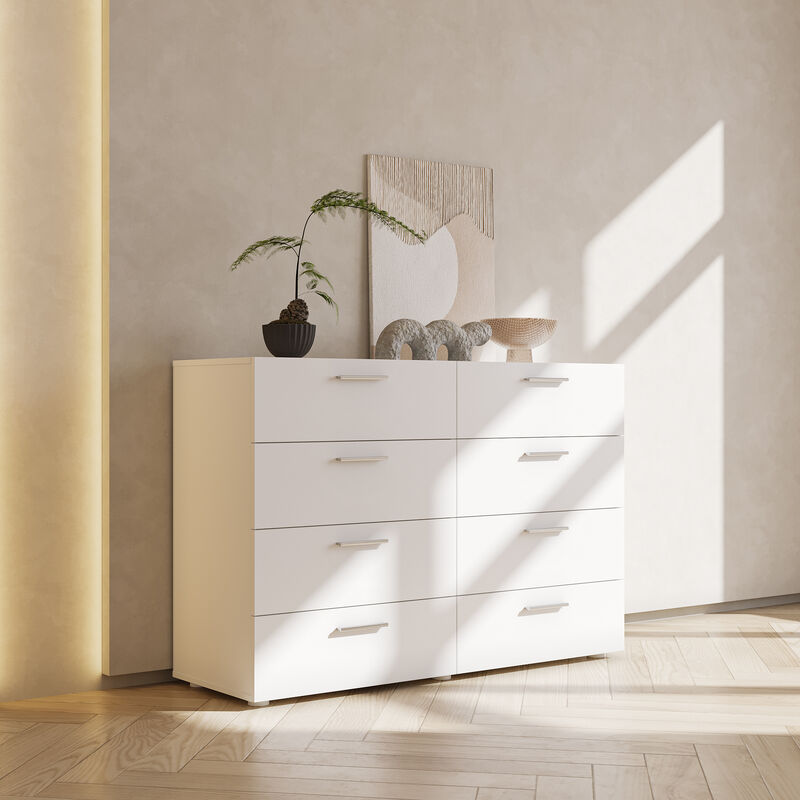 Modern 8-Drawer Double Dresser, Large Storage Cabinet for Bedroom & Home