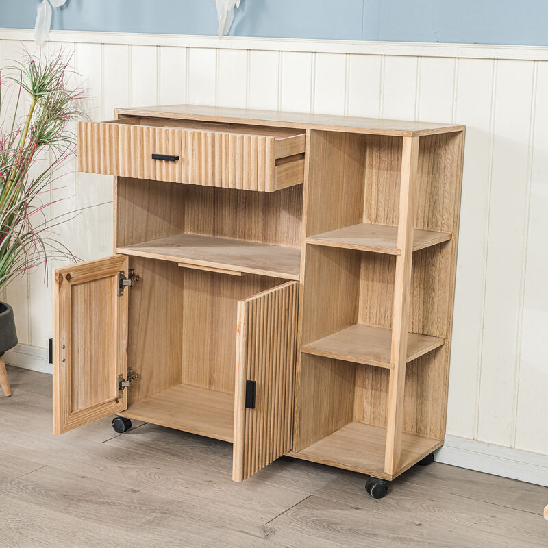 Solid Wood Serving Cart