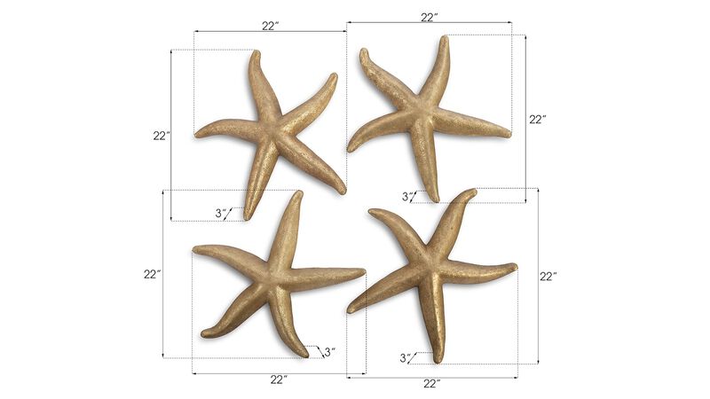 Starfish Large Set of 4