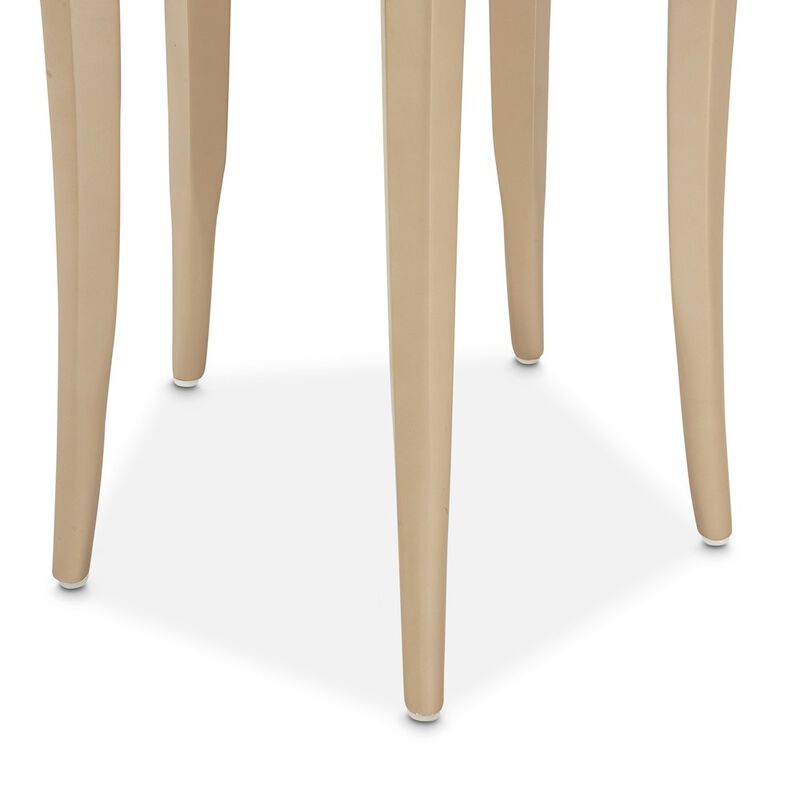 Michael Amini La Rachelle Chairside Table - Champagne