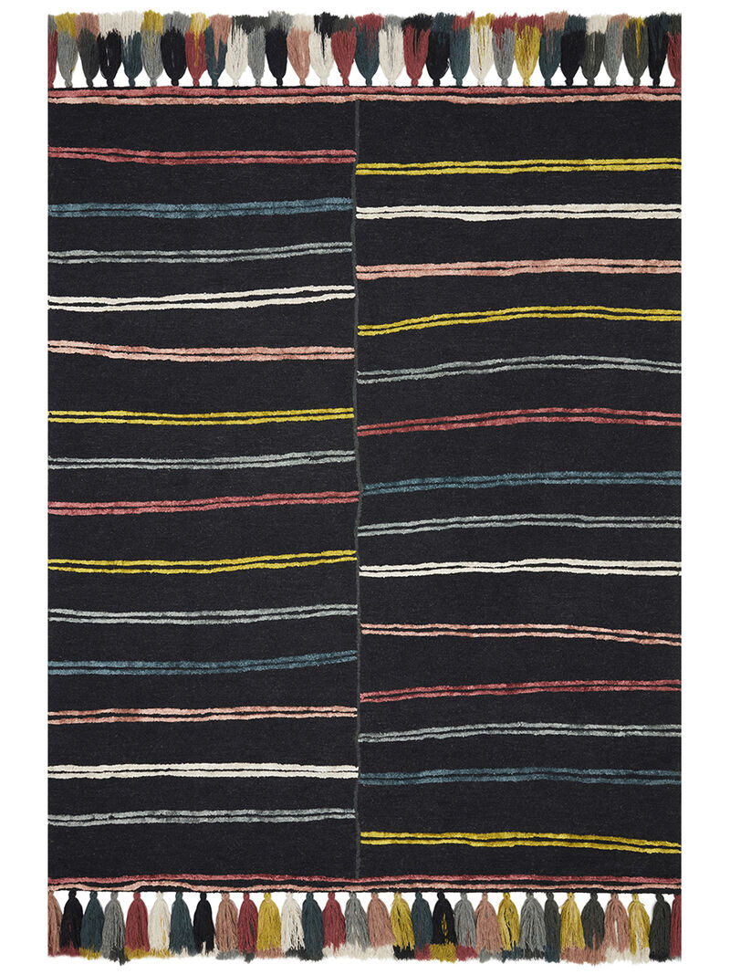 Jamila JAA01 Charcoal/Multi 7'9" x 9'9" Rug