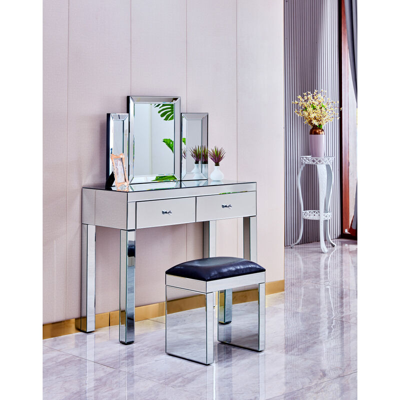W 31 Inch X H 20 Inch Mountain Shaped Folding Vanity Mirror Widely Used In Homes And Offices