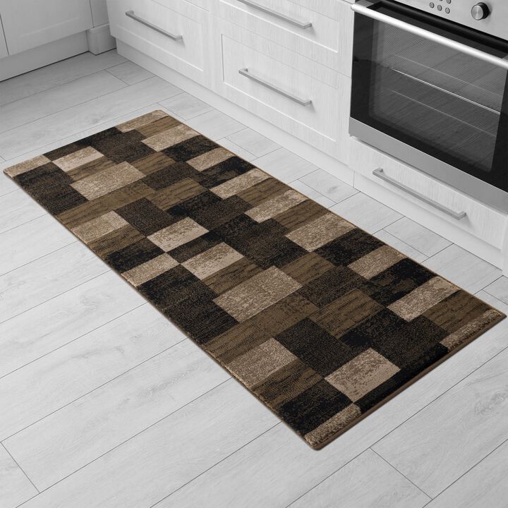 Montage Contemporary Geometric Checkered Indoor Area Rug
