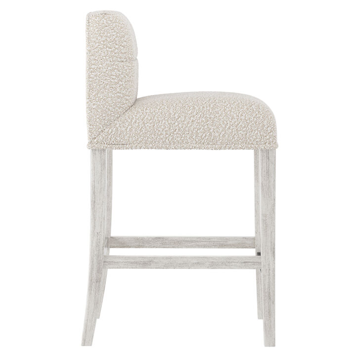 Hyde Fabric Bar Stool in White