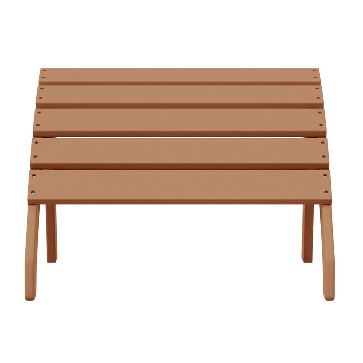WestinTrends Outdoor Patio HDPE Adirondack Ottoman Footrest