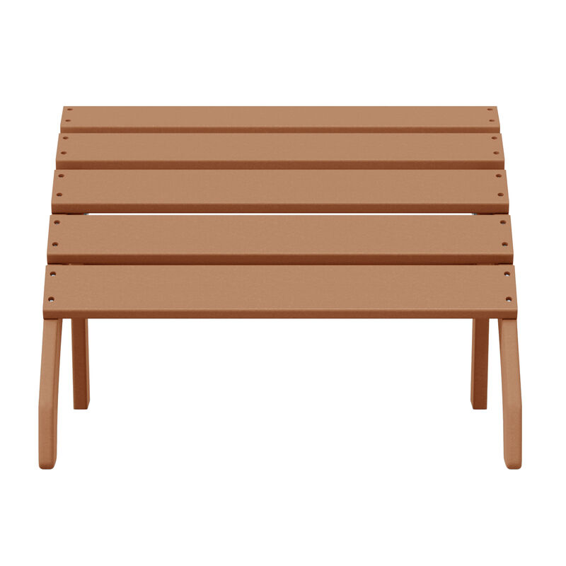WestinTrends Outdoor Patio HDPE Adirondack Ottoman Footrest