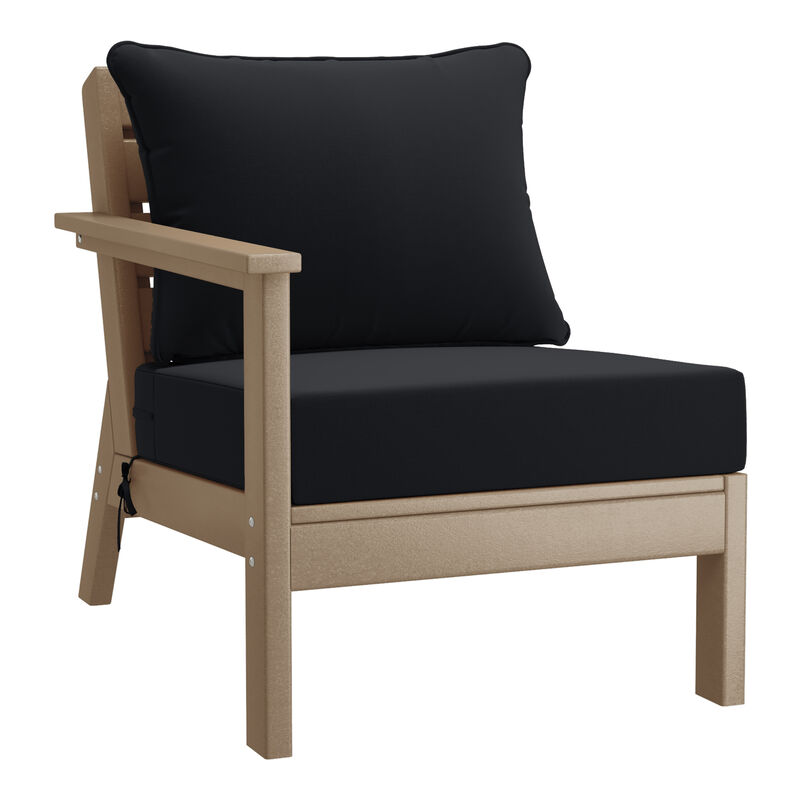WestinTrends Outdoor Patio HDPE Loveseat Sofa with Patio Cushions