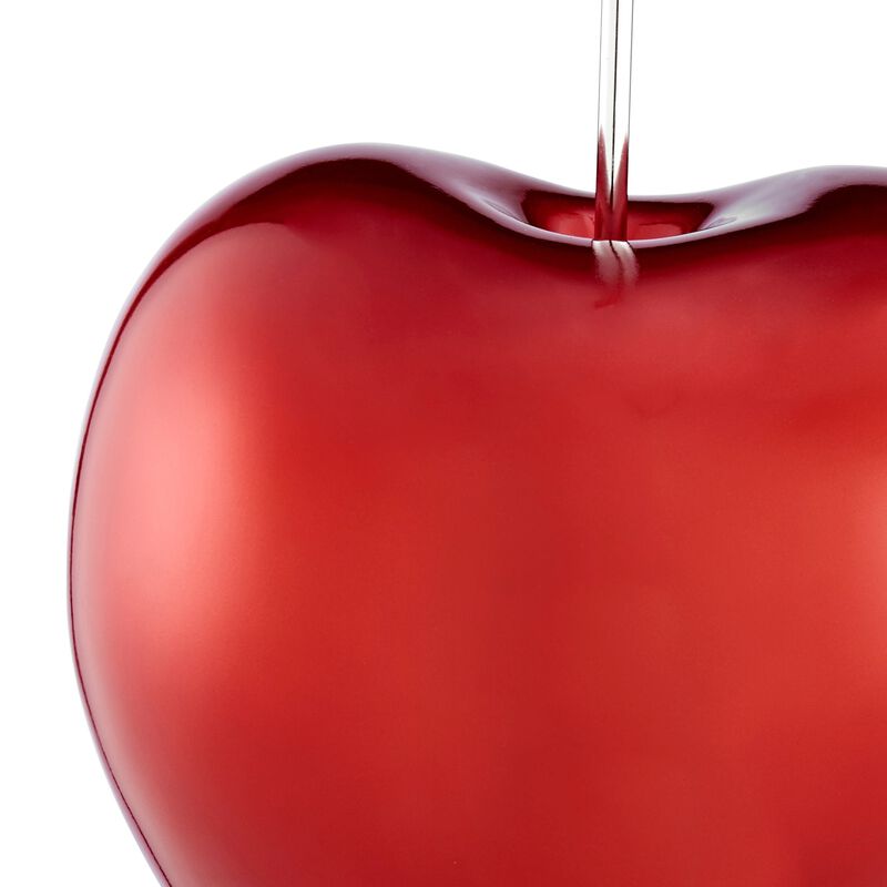 Cherry Sculpture Bright Red Resin Handmade 25" Tall