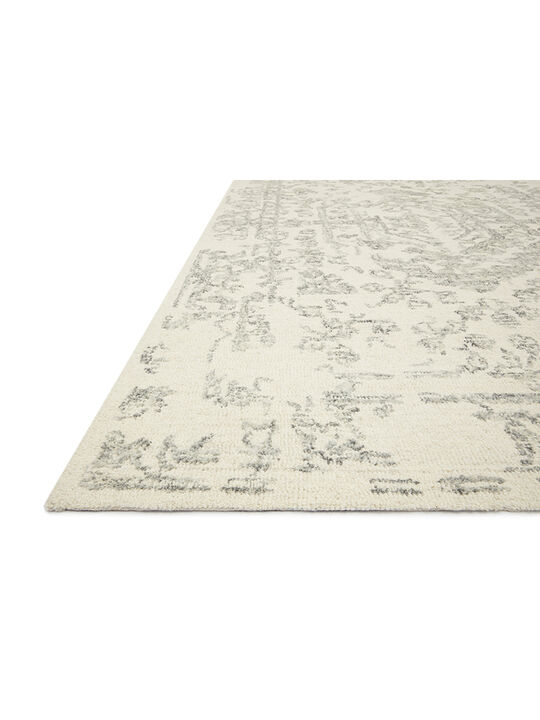 Annie ANN01 White/Grey 18" x 18" Sample Rug