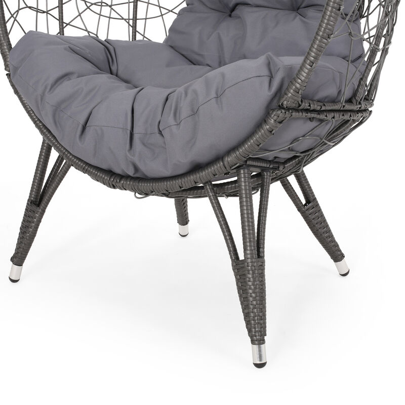 Merax Patio Rattan Egg Chair Teardrop Chair