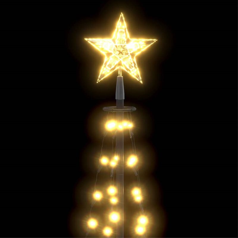 vidaXL Christmas Cone Tree Warm White 84 LEDs 19.7"x59.1"