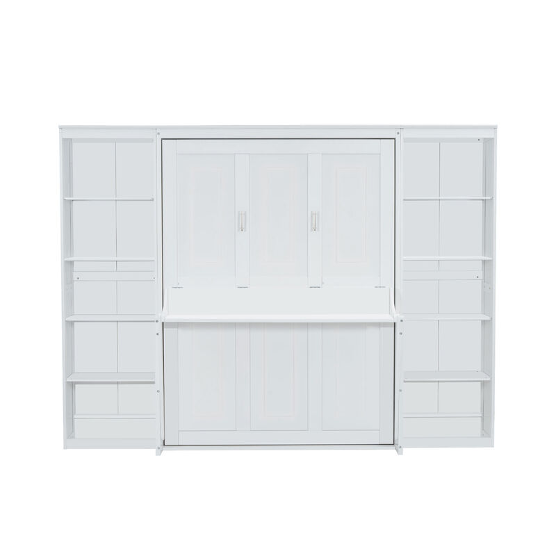 Merax Murphy Bed with Desk and Bookshelf