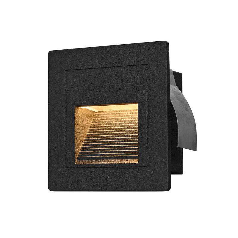 VONN Lighting Low-Voltage 1-Watt Integrated LED Outdoor Steps Light in Matte Black