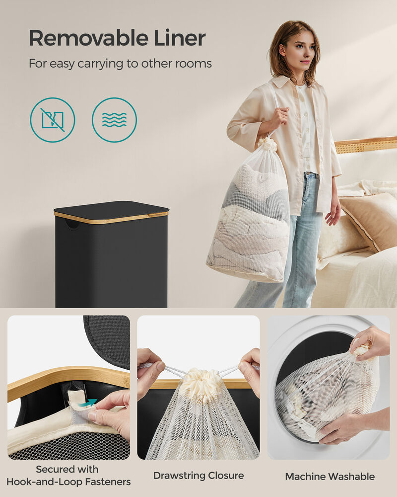 23.8 Gallons (90L) Laundry Hamper with Lid