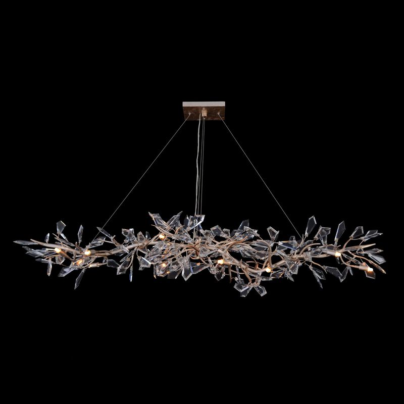 Kōtta Fourteen-Light Cut-Crystal Oblong Chandelier