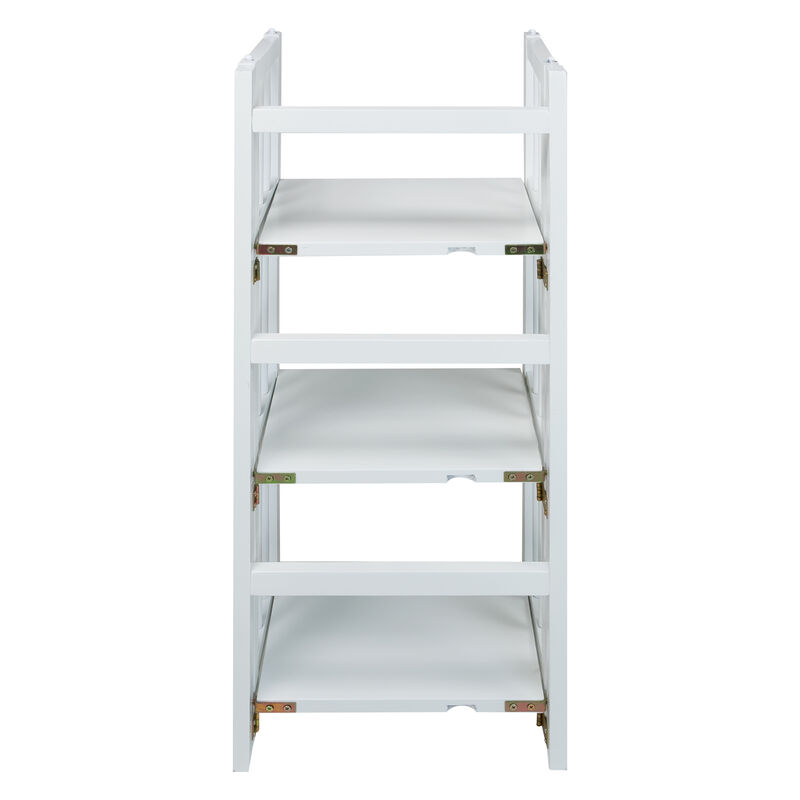 Casual Home 3-Shelf Folding Bookcase, 14" Wide, White