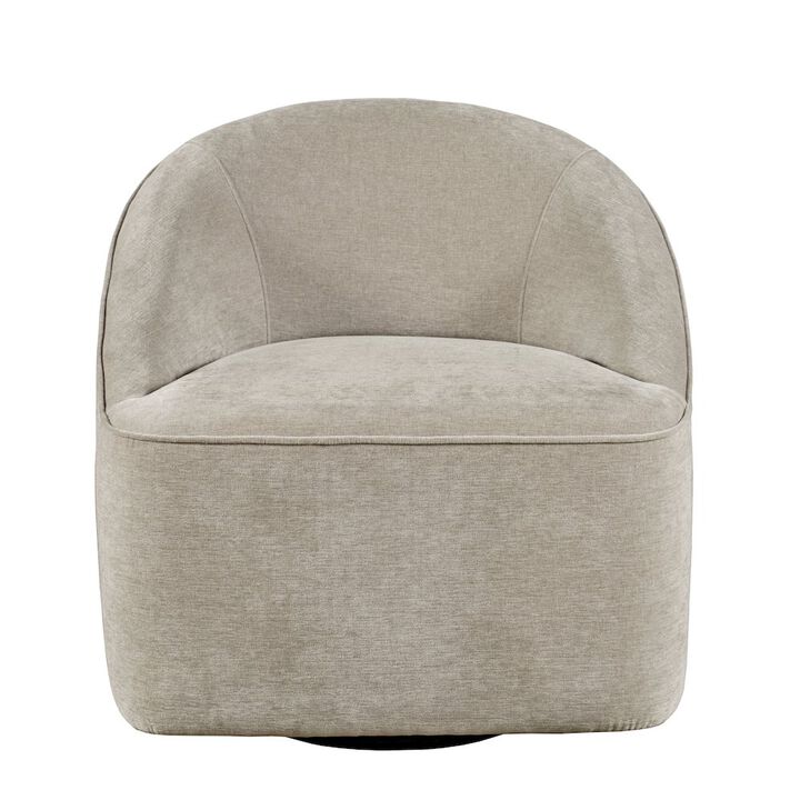 Jofran Lulu Mid-Century Modern Upholstered Casual Swivel Accent Chair
