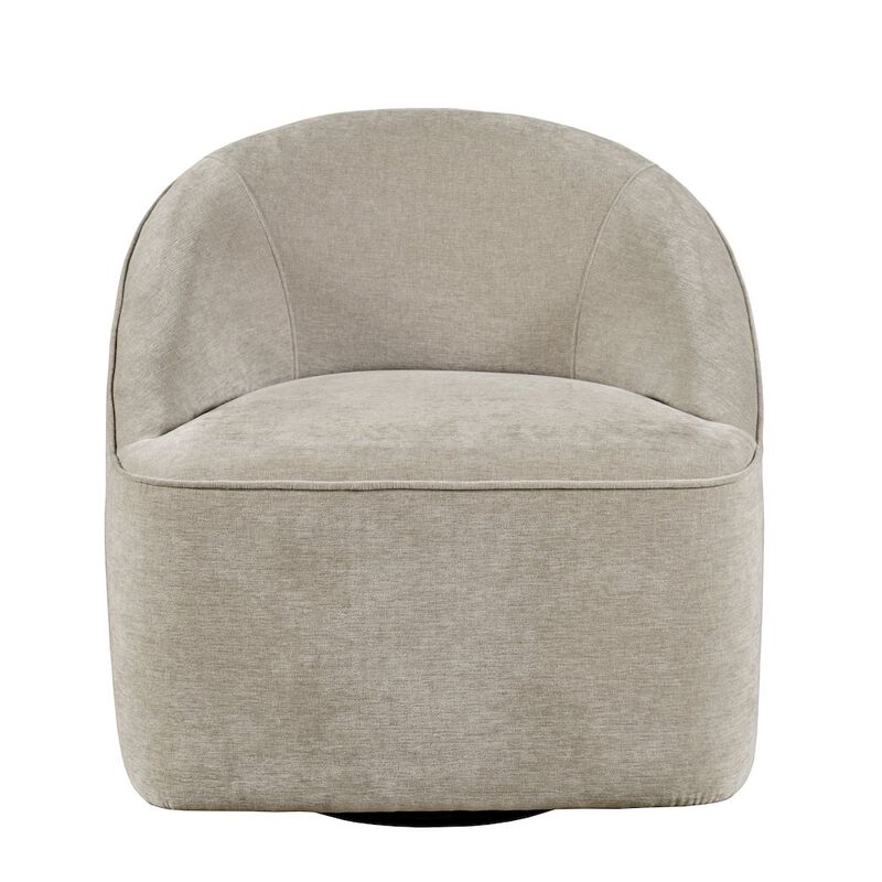 Jofran Lulu Mid-Century Modern Upholstered Casual Swivel Accent Chair