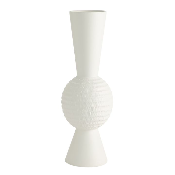Low Chiseled Orb Vase